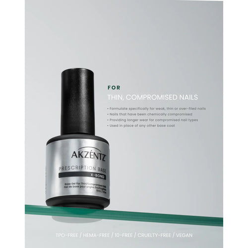 Akzentz Prescription X-Bond Bonding Base Gel 15ml/0.5oz