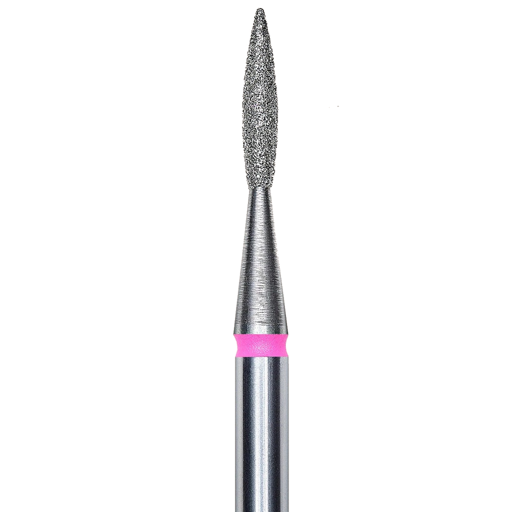 DIAMOND NAIL DRILL BIT, "FLAME", RED, HEAD DIAMETER 1.6/8MM (FA11R016/8) - STALEKS™