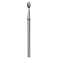 DIAMOND NAIL DRILL BIT, "OLIVE", RED, HEAD DIAMETER 2.5 MM/WORKING PART 5 MM (FA130R025/5) - STALEKS™