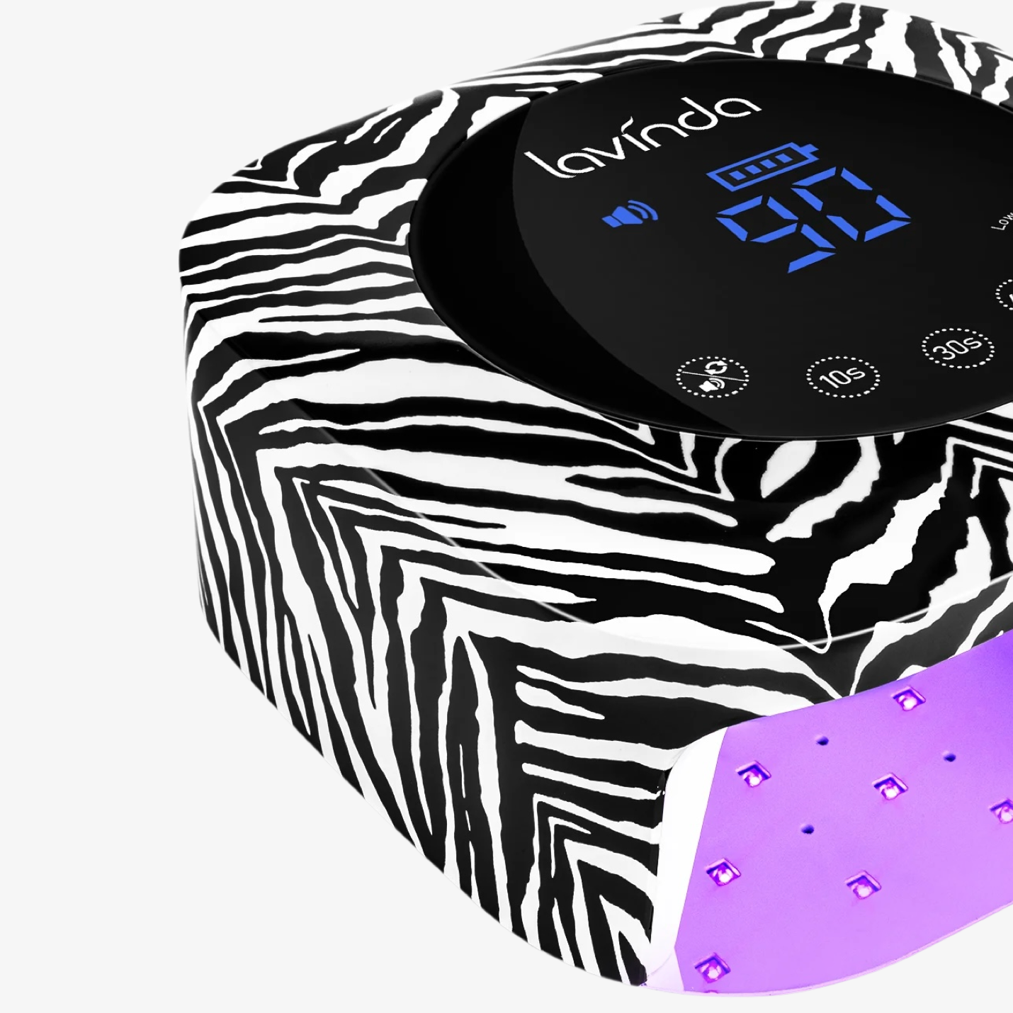 Crown™ Nail Lamp - Zebra Print - 54W Rechargeable UV/LED