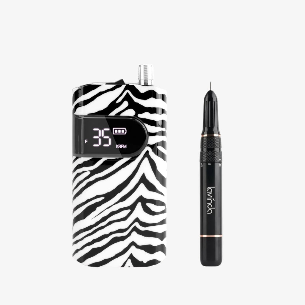 Zebra Print Complete Set – Nail Lamp, Nail Drill & Bit Holder