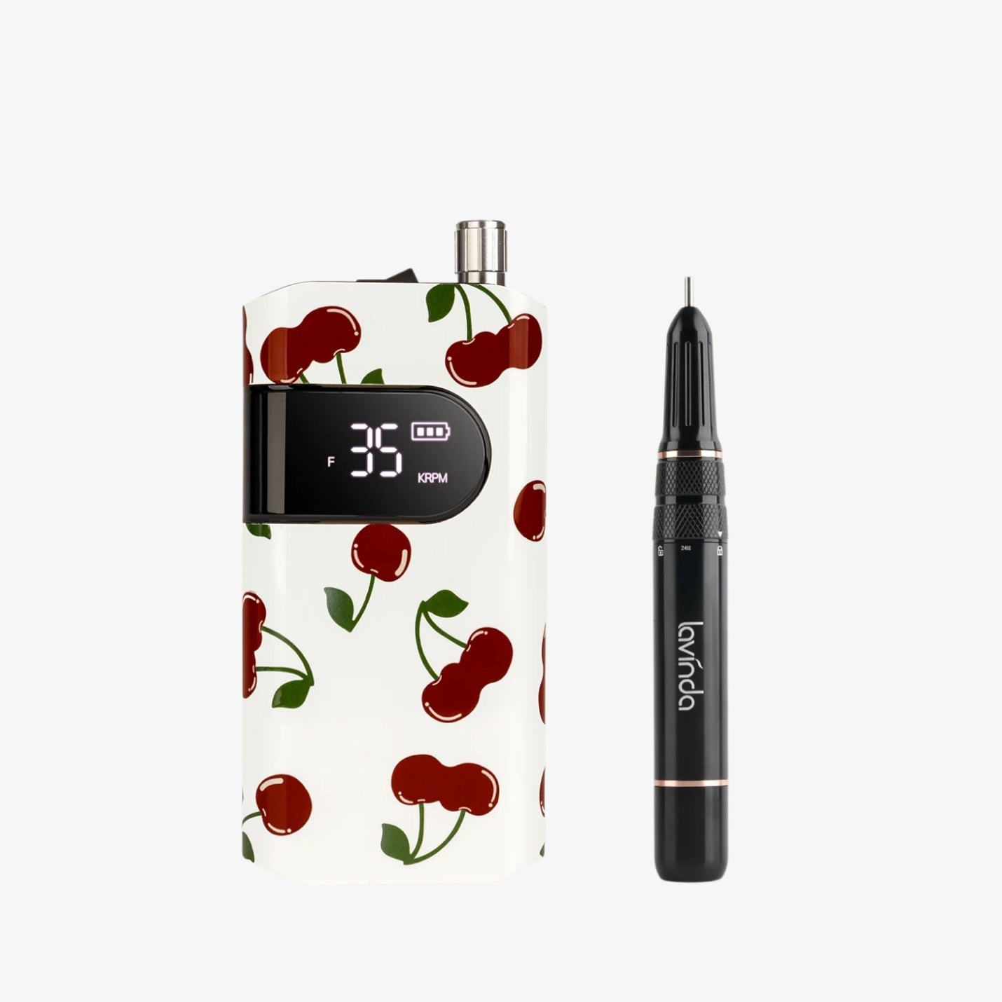 Wand™ Nail Drill - Cherry Print - 35,000 RPM Rechargeable