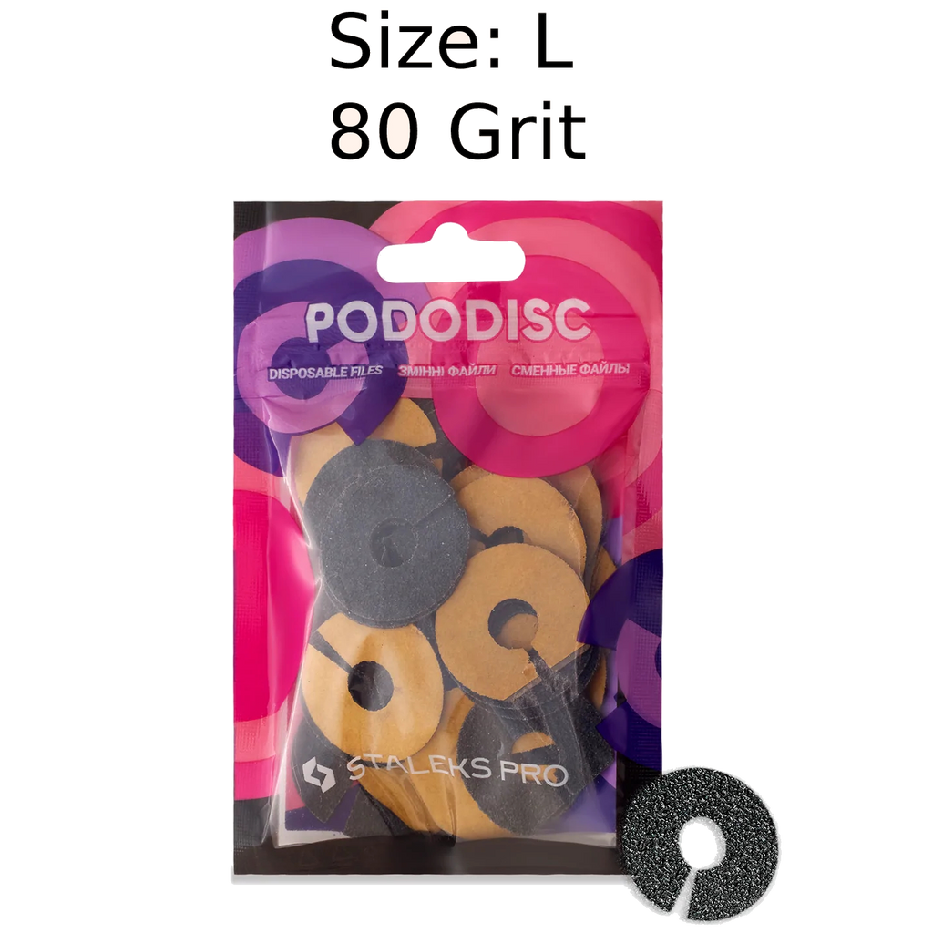 STALEKS PRO EXPERT UMBRELLA PODODISC RINGLIKE DISPOSABLE FILES SIZE L 25 MM DIAMETER REFILL PADS FOR PEDICURE DISC 50 PCS PDFR-25- STALEKS™