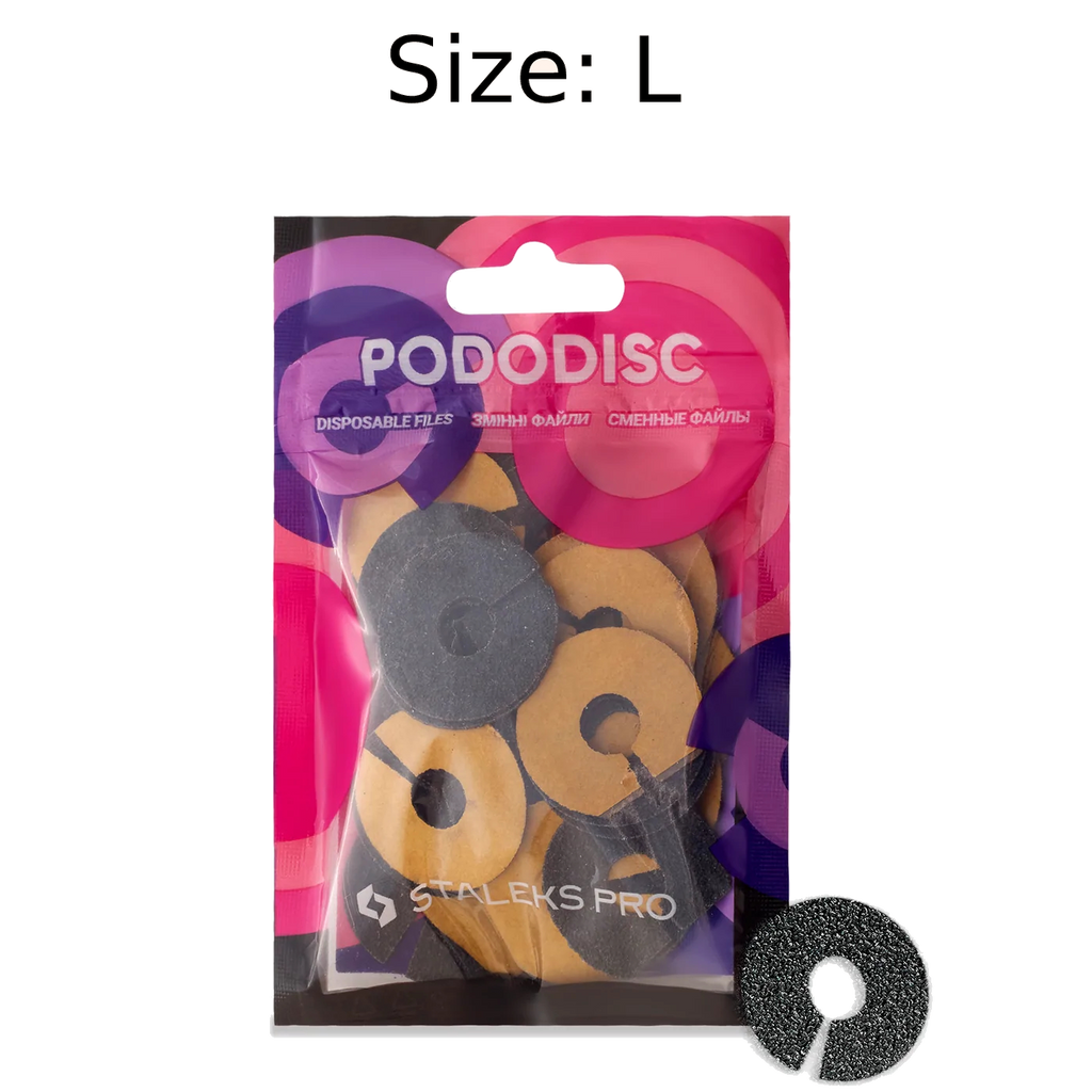 STALEKS PRO EXPERT UMBRELLA PODODISC RINGLIKE DISPOSABLE FILES SIZE L 25 MM DIAMETER REFILL PADS FOR PEDICURE DISC 50 PCS PDFR-25- STALEKS™