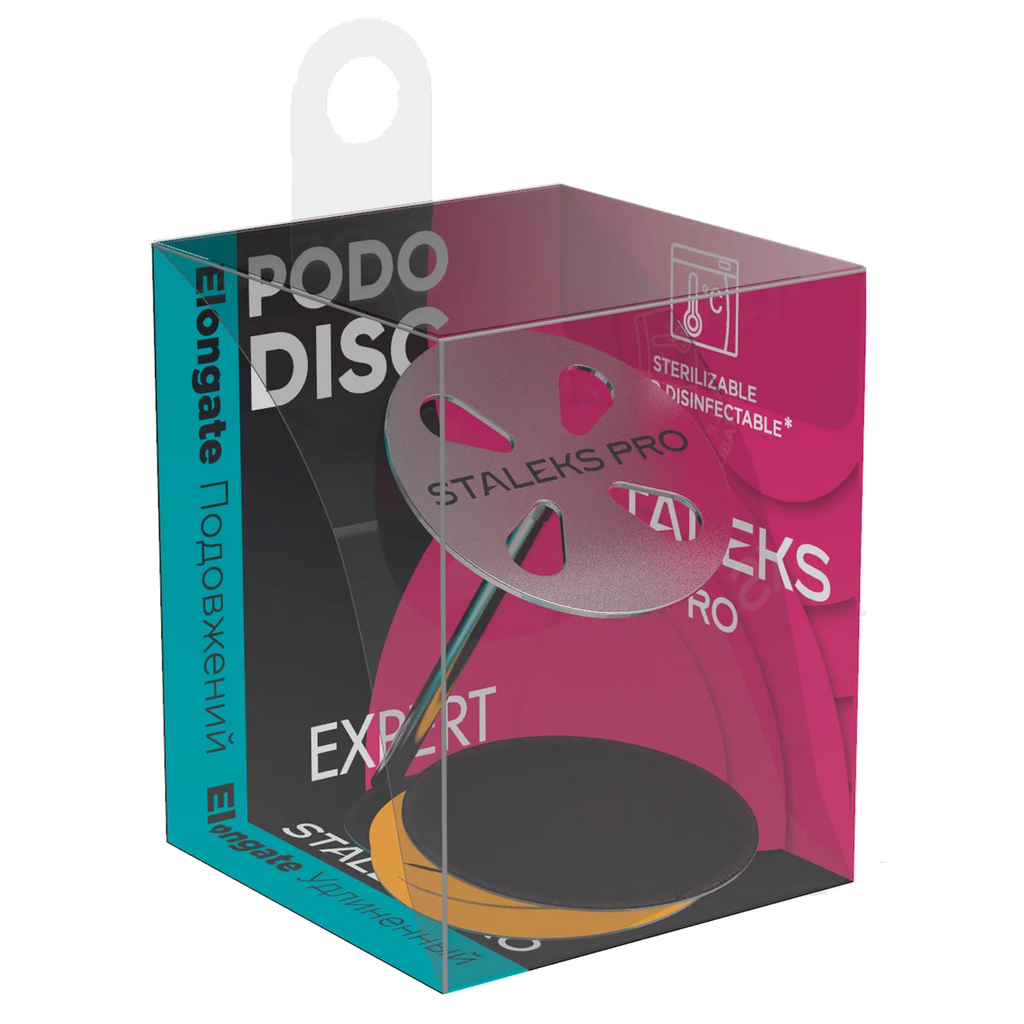 STALEKS PRO EXPERT PODODISC EXTENDED ELONGATE PEDICURE DISC WITH REMOVABLE 180 GRIT 5 PCS FILE  (PDLSET) - STALEKS™