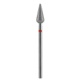 STALEKS - Diamond nail drill bit, "Pointed Pear", red, EXPERT 5/12 mm (FA100R050/12)