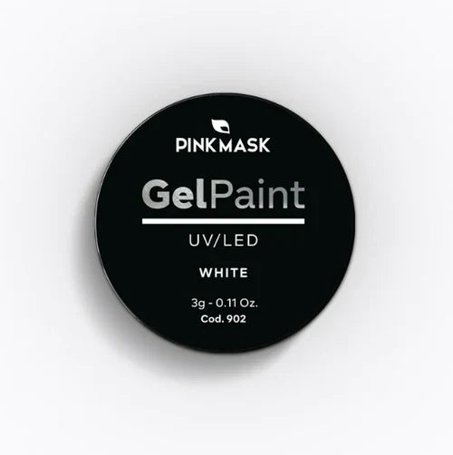 Pink Mask - Gel Paint White